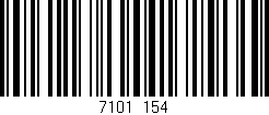 Código de barras (EAN, GTIN, SKU, ISBN): '7101/154'