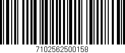 Código de barras (EAN, GTIN, SKU, ISBN): '7102562500158'