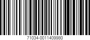 Código de barras (EAN, GTIN, SKU, ISBN): '71034-0011409980'