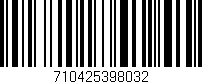 Código de barras (EAN, GTIN, SKU, ISBN): '710425398032'