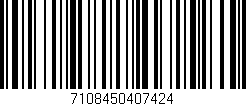 Código de barras (EAN, GTIN, SKU, ISBN): '7108450407424'