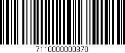 Código de barras (EAN, GTIN, SKU, ISBN): '7110000000870'