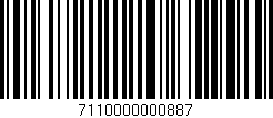 Código de barras (EAN, GTIN, SKU, ISBN): '7110000000887'