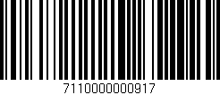 Código de barras (EAN, GTIN, SKU, ISBN): '7110000000917'