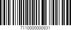 Código de barras (EAN, GTIN, SKU, ISBN): '7110000000931'