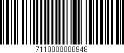 Código de barras (EAN, GTIN, SKU, ISBN): '7110000000948'