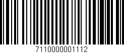 Código de barras (EAN, GTIN, SKU, ISBN): '7110000001112'
