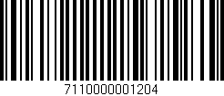 Código de barras (EAN, GTIN, SKU, ISBN): '7110000001204'