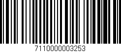 Código de barras (EAN, GTIN, SKU, ISBN): '7110000003253'