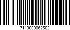 Código de barras (EAN, GTIN, SKU, ISBN): '7110000062502'