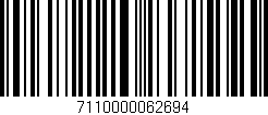Código de barras (EAN, GTIN, SKU, ISBN): '7110000062694'