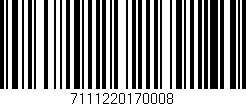 Código de barras (EAN, GTIN, SKU, ISBN): '7111220170008'