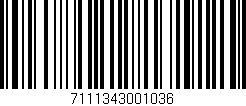Código de barras (EAN, GTIN, SKU, ISBN): '7111343001036'