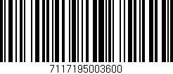 Código de barras (EAN, GTIN, SKU, ISBN): '7117195003600'