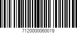 Código de barras (EAN, GTIN, SKU, ISBN): '7120000060019'