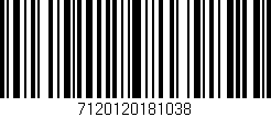 Código de barras (EAN, GTIN, SKU, ISBN): '7120120181038'