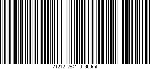 Código de barras (EAN, GTIN, SKU, ISBN): '71212_2541_0_800ml'