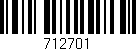 Código de barras (EAN, GTIN, SKU, ISBN): '712701'