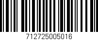 Código de barras (EAN, GTIN, SKU, ISBN): '712725005016'