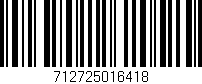 Código de barras (EAN, GTIN, SKU, ISBN): '712725016418'