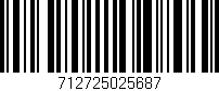 Código de barras (EAN, GTIN, SKU, ISBN): '712725025687'