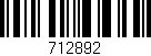 Código de barras (EAN, GTIN, SKU, ISBN): '712892'