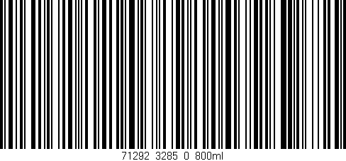 Código de barras (EAN, GTIN, SKU, ISBN): '71292_3285_0_800ml'