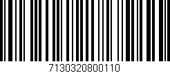 Código de barras (EAN, GTIN, SKU, ISBN): '7130320800110'