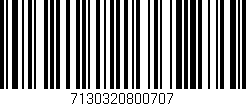 Código de barras (EAN, GTIN, SKU, ISBN): '7130320800707'