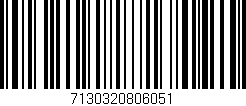 Código de barras (EAN, GTIN, SKU, ISBN): '7130320806051'
