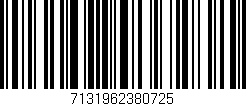 Código de barras (EAN, GTIN, SKU, ISBN): '7131962380725'