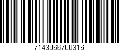 Código de barras (EAN, GTIN, SKU, ISBN): '7143066700316'