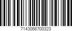 Código de barras (EAN, GTIN, SKU, ISBN): '7143066700323'