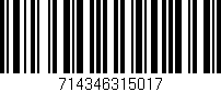 Código de barras (EAN, GTIN, SKU, ISBN): '714346315017'