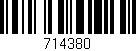 Código de barras (EAN, GTIN, SKU, ISBN): '714380'