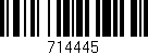 Código de barras (EAN, GTIN, SKU, ISBN): '714445'