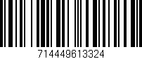Código de barras (EAN, GTIN, SKU, ISBN): '714449613324'