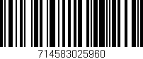 Código de barras (EAN, GTIN, SKU, ISBN): '714583025960'