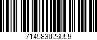 Código de barras (EAN, GTIN, SKU, ISBN): '714583026059'