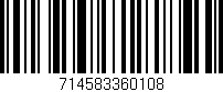 Código de barras (EAN, GTIN, SKU, ISBN): '714583360108'