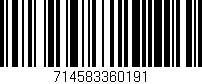 Código de barras (EAN, GTIN, SKU, ISBN): '714583360191'