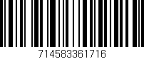 Código de barras (EAN, GTIN, SKU, ISBN): '714583361716'