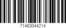 Código de barras (EAN, GTIN, SKU, ISBN): '71463044214'
