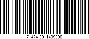 Código de barras (EAN, GTIN, SKU, ISBN): '71474-0011409990'