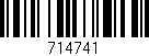 Código de barras (EAN, GTIN, SKU, ISBN): '714741'