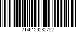 Código de barras (EAN, GTIN, SKU, ISBN): '7148138262792'