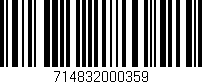 Código de barras (EAN, GTIN, SKU, ISBN): '714832000359'