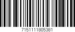 Código de barras (EAN, GTIN, SKU, ISBN): '7151111805381'