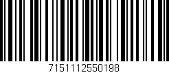 Código de barras (EAN, GTIN, SKU, ISBN): '7151112550198'