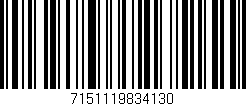 Código de barras (EAN, GTIN, SKU, ISBN): '7151119834130'